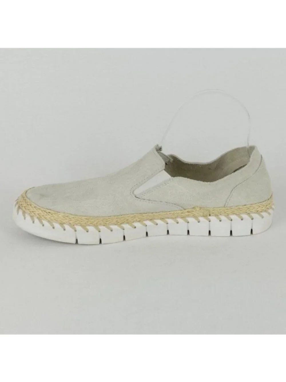 Crevo Skyla Palm Women's Size 10 Gray Suede Palm Leaf Slip On Flat Loafers